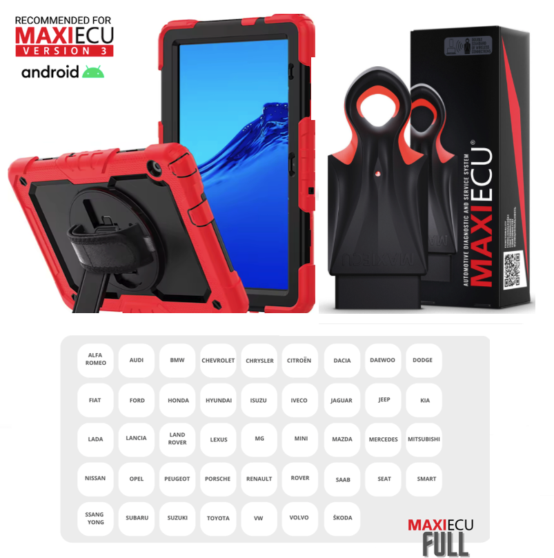 MaxiECU Pro Pack, Vehicle Diagnostic Tool, Android Tablet Included
